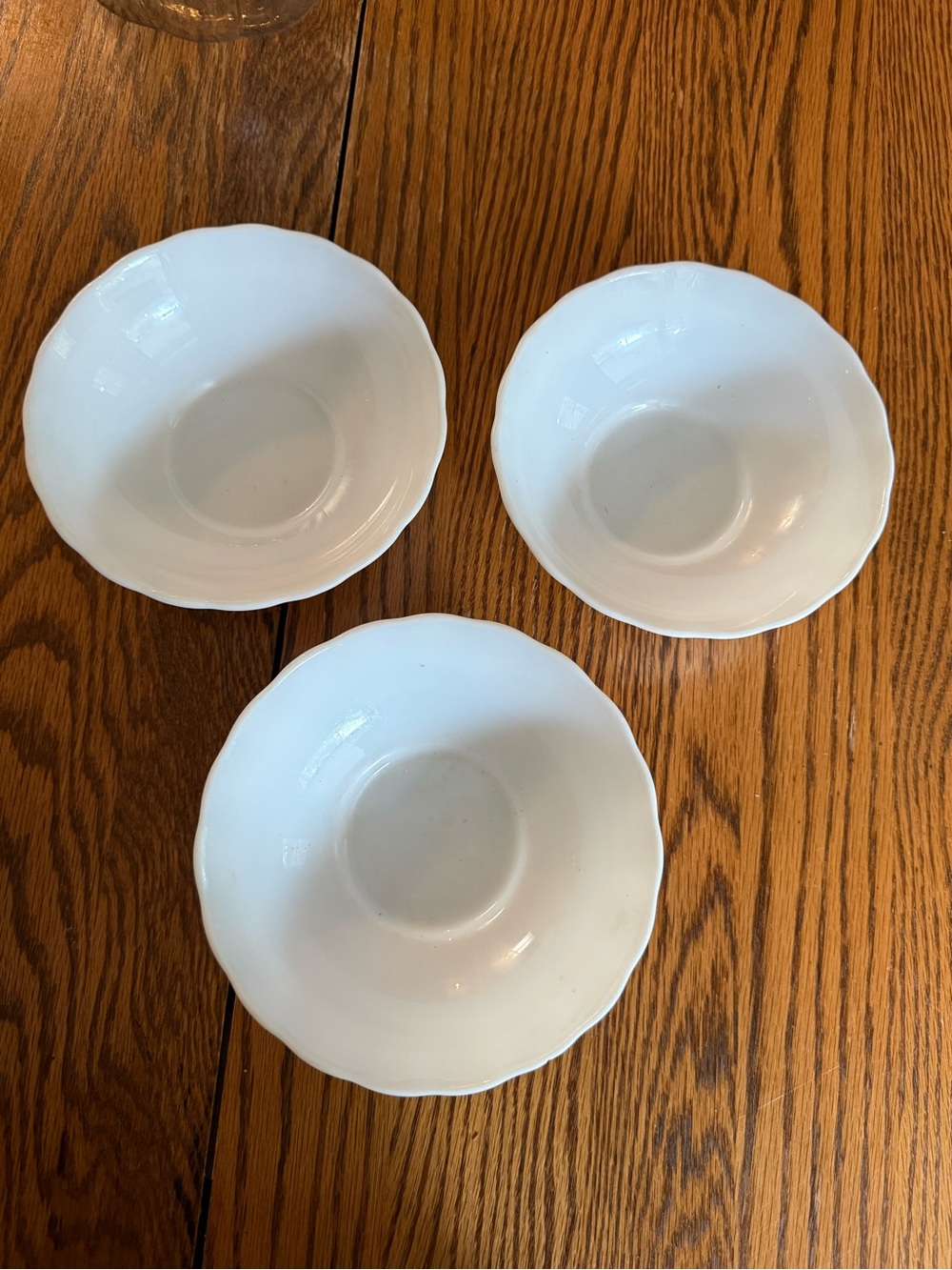 White Ceramic Serving Bowls - Set of 3